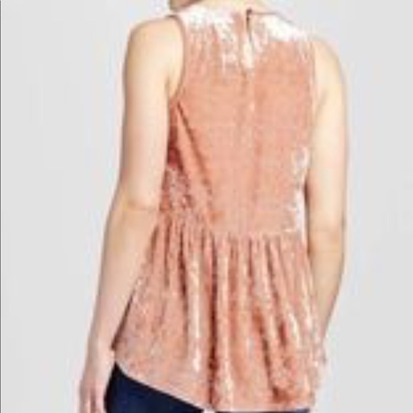 Knox Rose velvet peplum tank NWT - Picture 2 of 6